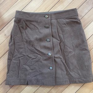 Madewell wool button-front skirt, 00